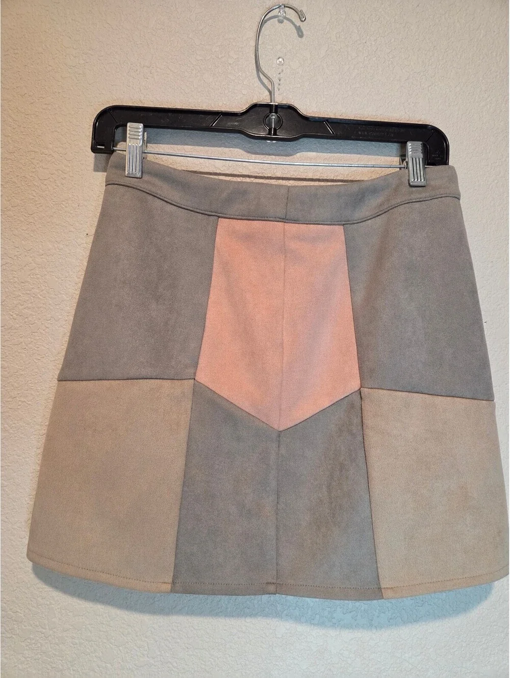 Versona Colorblock Suede Mini Skirt Size 6